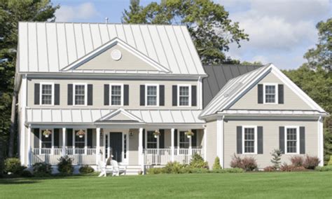 white house with silver metal roof|residential white metal roof.